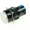 Przełącznik; przyciskowy; LAS1-AY-11Z/W/12V; ON-ON; biały; podświetlenie LED 12V; biały; do lutowania; 2 pozycje; 5A; 250V AC; 1