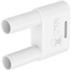 Stäubli 664012-29 Connector, SKS-4N-19, 4mm Pin, brass, insulated, white, 1 pc