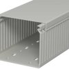 Wiring duct, (L x W x H) 2000 x 100 x 80 mm, PVC, stone gray, 6178059