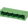Pin header, 3 pole, pitch 7.62 mm, angled, black, 1073703