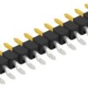 Pin header, 12 pole, pitch 2.54 mm, straight, black, SL12SMD03512S
