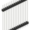 Pin header, 15 pole, pitch 2.54 mm, straight, black, 10056975