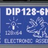 EA DIP128-6N5LW LCD DIP graphic module, 128 x 64 dots, blue