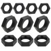 Nakrętka Plastikowa Sześciokątna M10x1.0 Czarna Zestaw 10 Szt
