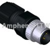 Złącze wielostykowe przemysłowe 3-pinowe M12 Montaż na kablu Wtyczka Amphenol Industrial