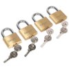 Siegen S0992 Brass Body Padlock with Brass Cylinder 40mm Key Alike Pack Of 4