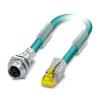 Kategoria 6 Kabel Ethernet 0-94F/R4AC-10G, BC-FSBPXS/2 długość 2 m Phoenix Contact Niebieski Poliuretan, 2 średnica 6.4