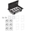 KONTAKT SIMON FLOOR BOX puszka podłogowa 6x gniazdo pojedyncze z/u + 2x gniazdo RJ45 kat. 6 nieekranowane do podłóg technicznych