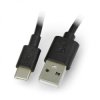 Przewód Goobay USB A 2.0 - USB C czarny - 0,1m