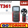 Anemometr UT361 - wiatromierz z pomiarem temperatury