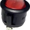 Przełącznik kołyskowy 12 V/AC 10 A, 1 x wyłącz/włącz R13-112B B/B czerwony 12V, zatrzaskowy, 1 szt.