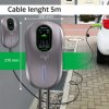 Qoltec Stacja ładowania EV 2w1 Typ2 22kW LCD 2 Karty EV 3 fazy Wallbox Hotel system 5m