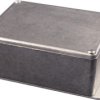 Aluminum die cast enclosure, (L x W x H) 121 x 66 x 40 mm, black (RAL 9005), IP54, 1590N1FLBK