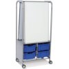 MakerHub Trolley With 2 Magnetic Boards & Royal Blue Gratnells Trays