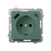 SONATA Gniazdo pojedyncze SCHUKO z przesłonami z ładowarką USB A+C 230 V malachit GP-1RSPUSBAC/m/87 OSPEL