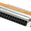 RS PRO Adapter D-Sub z typu 25-stykowe D-Sub Męski na typ D-Sub z 25 stykami Męski Żeńskie Żeńskie