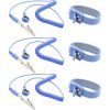 Quadrios 25EC167 ESD wrist strap Blue 10 mm stud and socket grounding