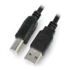 Przewód USB A - B 2.0 Lanberg - z filtrem ferrytowym - czarny 1m