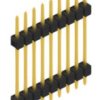 Pin header, 9 pole, pitch 2.54 mm, straight, black, SL51979G