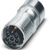 Plug, M17, 9 pole, crimp connection, SPEEDCON locking, straight, 1243274