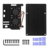 Obudowa pasywnego rozpraszania ciepła dla Raspberry Pi 5 5B. Powłoka z aluminium z podwójnym wentylatorem chłodzącym.
