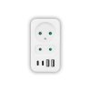Rozgałęźnik sieciowy: 1 gniazdo okrągłe z uz.+ 1 gniazdo płaskie + 2x USB + 2x USB-C...