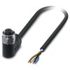 Przewód czujnik-siłownik ze złączem Złącze M12 liczba rdzeni 4 długość 2m Rodzaj A Męskie