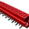 Socket housing, 6 pole, pitch 1.27 mm, straight, red, 7-338069-6