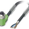 Kabel do czujników/elementów wykonawczych Phoenix Contact SAC-5P-10,0-PVC/M12FR SH BK 1527757, kabel, otwarte końcówki,