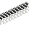 Pin header, 12 pole, pitch 2.54 mm, angled, black, 10139454