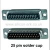 D-Sub 25-way male connector with solder cup contact - RS Components