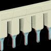 2006-405 5-way push-in type jumper bar/terminal block for WAGO 2006