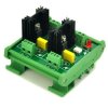 ELECTRONICS-SALON DIN Rail Mount 2 Channel 6 Amp SSR Module Board, in 4~32VDC, out 100~240VAC.