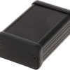 Aluminum enclosure, (L x W x H) 60 x 45 x 25 mm, black (RAL 9005), IP54, 1455D601BK