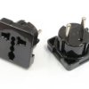 Adapter zasilania 230V wtyk PL na gniazdo UK/USA czarny