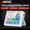 ANENG AP01 Termohigrometr Zegar z Podświetlanym Wyświetlaczem LCD Monitor Temperatury i Wilgotności w Czasie Rzeczywistym Wbudow