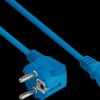 SK0130-B005 Safety plug type E+F (90° angled), to socket C13, 0,5m