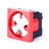 GNIAZDO 230V 45x45 CZERWONE DATA MOSAIC MEDIABOX D-LAN