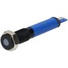 R-TECH 657079 Panel Indicator 6mm Flat 24V Whi Black Plated Brass