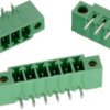 Pin header, 3 pole, pitch 3.81 mm, angled, green, 691325310003