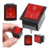5x Przełącznik Klawiszowy KCD4 250V 16A Czerwony Podświetlany ON/OFF 4-PIN