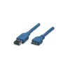 Kabel USB A-Microb M/M 1,0M USB3.0 Super-Speed Niebieski ICOC MUSB3-A-010