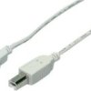 kabel USB 2.0 LogiLink CU0007 67712, [1x złącze męskie USB-A 2.0 - 1x złącze męskie USB-B 2.0], 1.80 m, szary