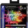 Staedtler pigment brush pen Basic Colours 371 C12-1 Cienkopis różne kolory 12 szt.