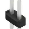 Pin header, 2 pole, pitch 2.54 mm, straight, black, 10058567