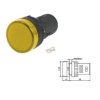 KONTROLKA LED 12V DC AC ŻÓŁTA 28mm