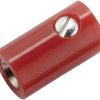 Złącze żeńskie laboratoryjne miniaturowe złącze żeńskie proste Średnica pina: 2.6 mm czerwony Kahlert Licht 1 szt.