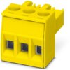 Socket, 3 pole, pitch 5 mm, straight, yellow, 1511785