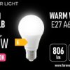 Żarówka LED E27 A60 7W 806lm 3000K klasa E Forever Light
