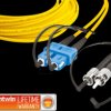 LDP-09 SC-ST 2.0 Duplex fibre optic patch cable, SM OS2, SC - ST, 2.0 m